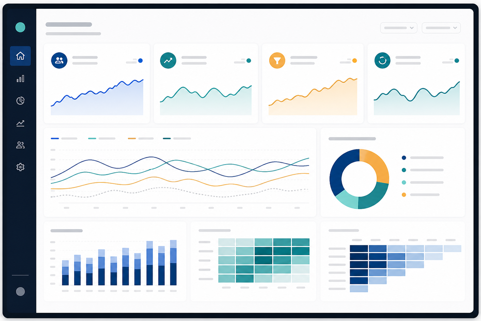 GA4 conversion tracking dashboard with acquisition and business outcomes