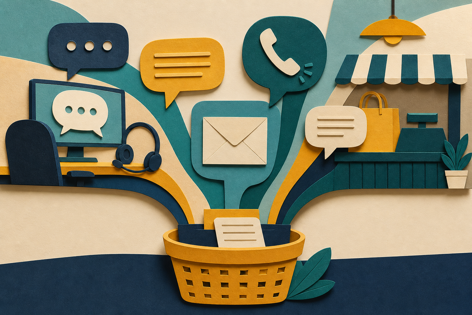 Customer questions gathered from support messages, calls, email, and a shop conversation into one research collection