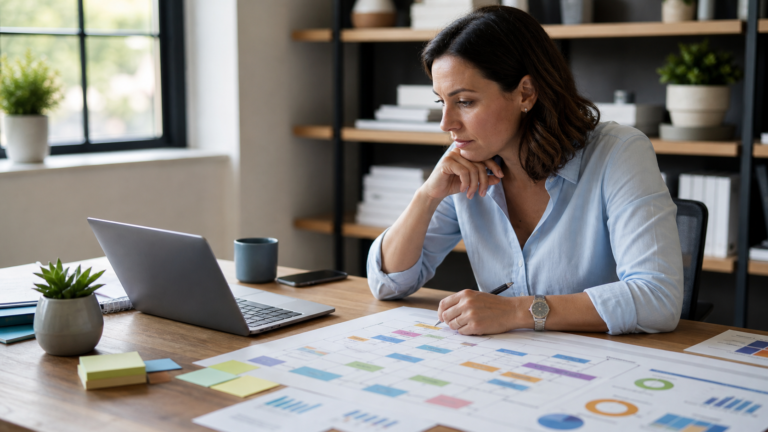 Content strategist reviewing a website content inventory and performance evidence