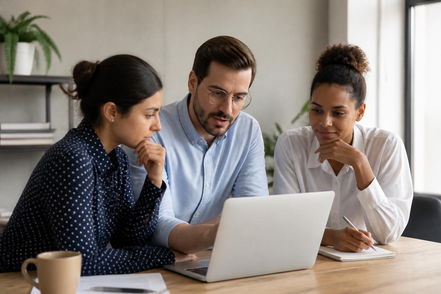 Small business team preparing a thoughtful response to customer reviews